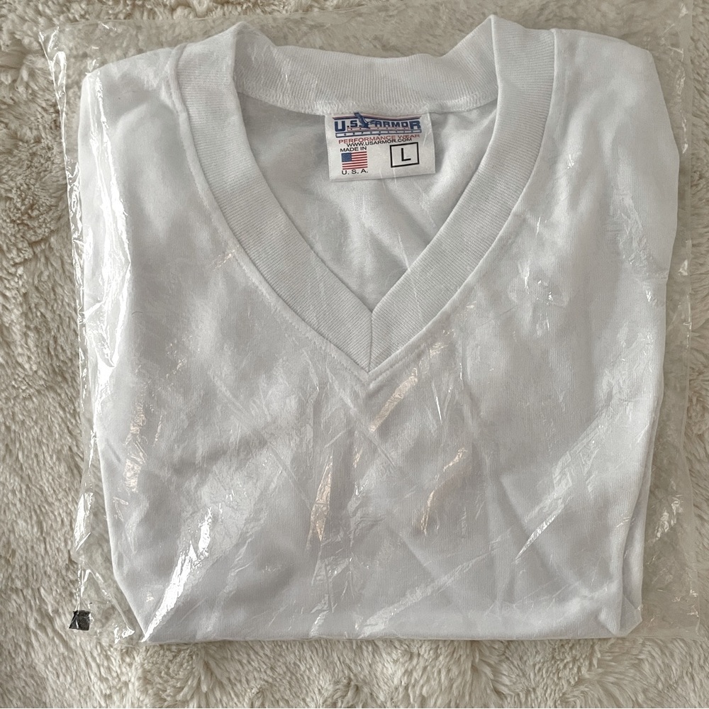 USA Armor White Performance Shirt Large NWOT